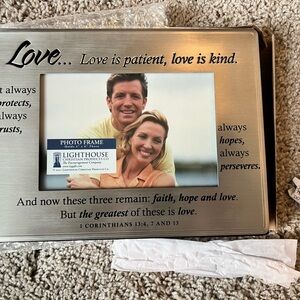 Corinthians Christian Wedding Silver Photo Frame